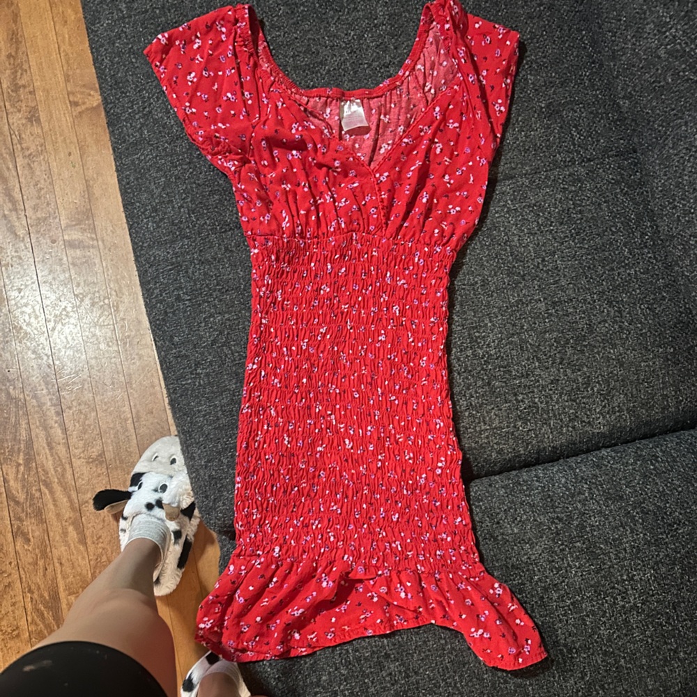 Victoria Beckham for Target Red Floral Mini Dress